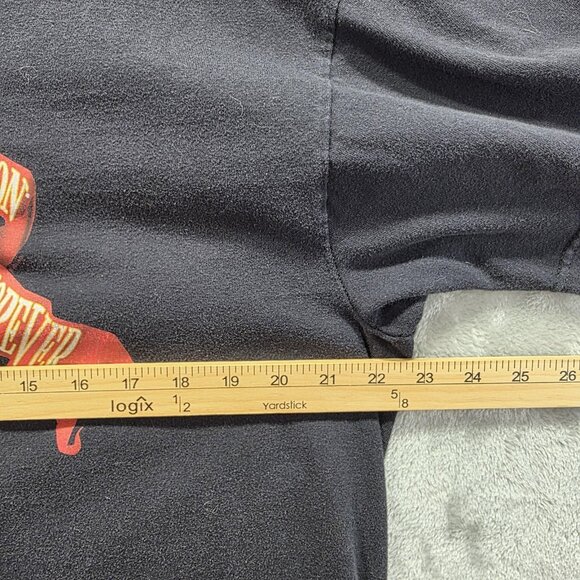 Vintage Harley-Davidson Shirt Mens XL Black Made in USA Skull Flag Graphic 90s - Picture 7 of 9